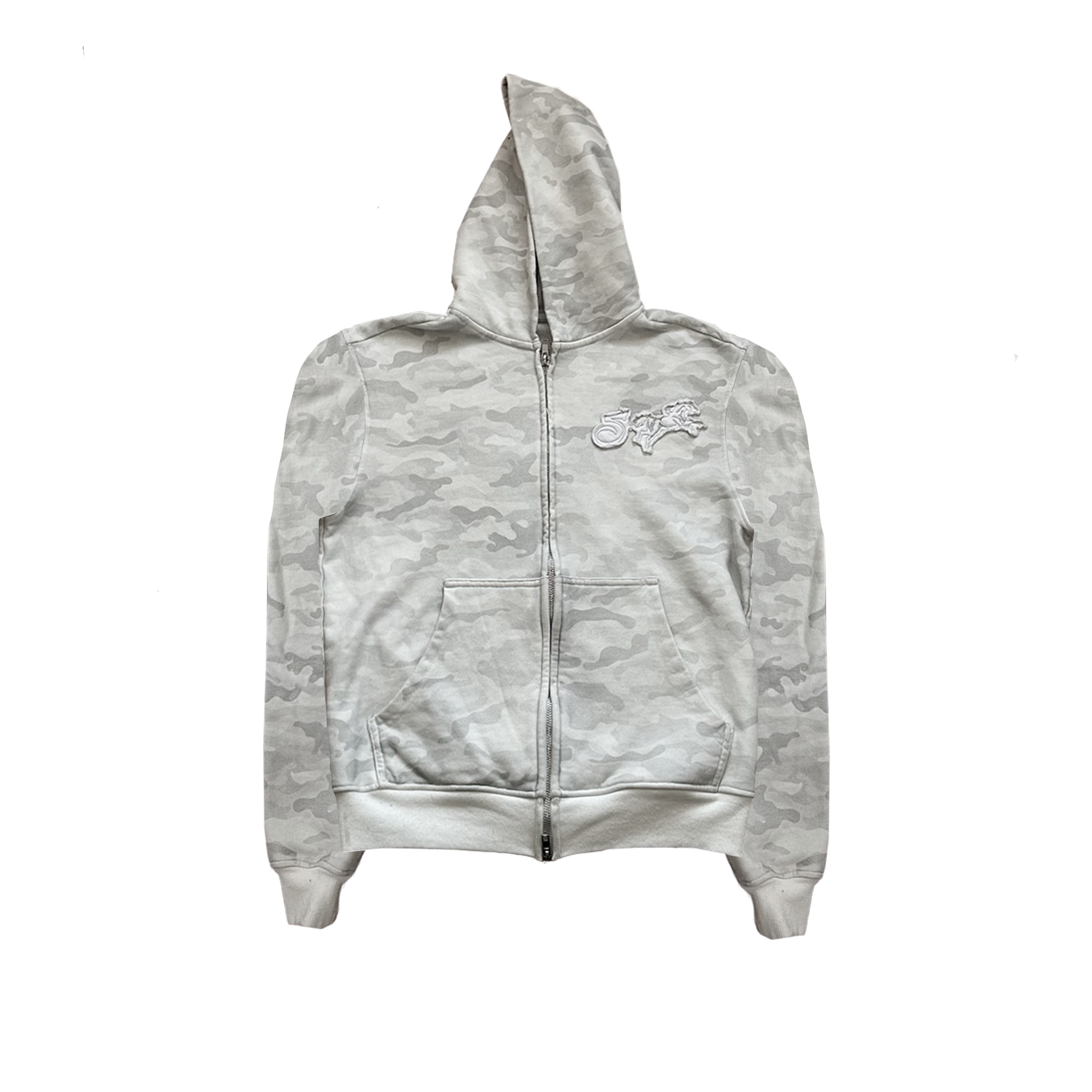 ZIP HOODIE CAMO GREY