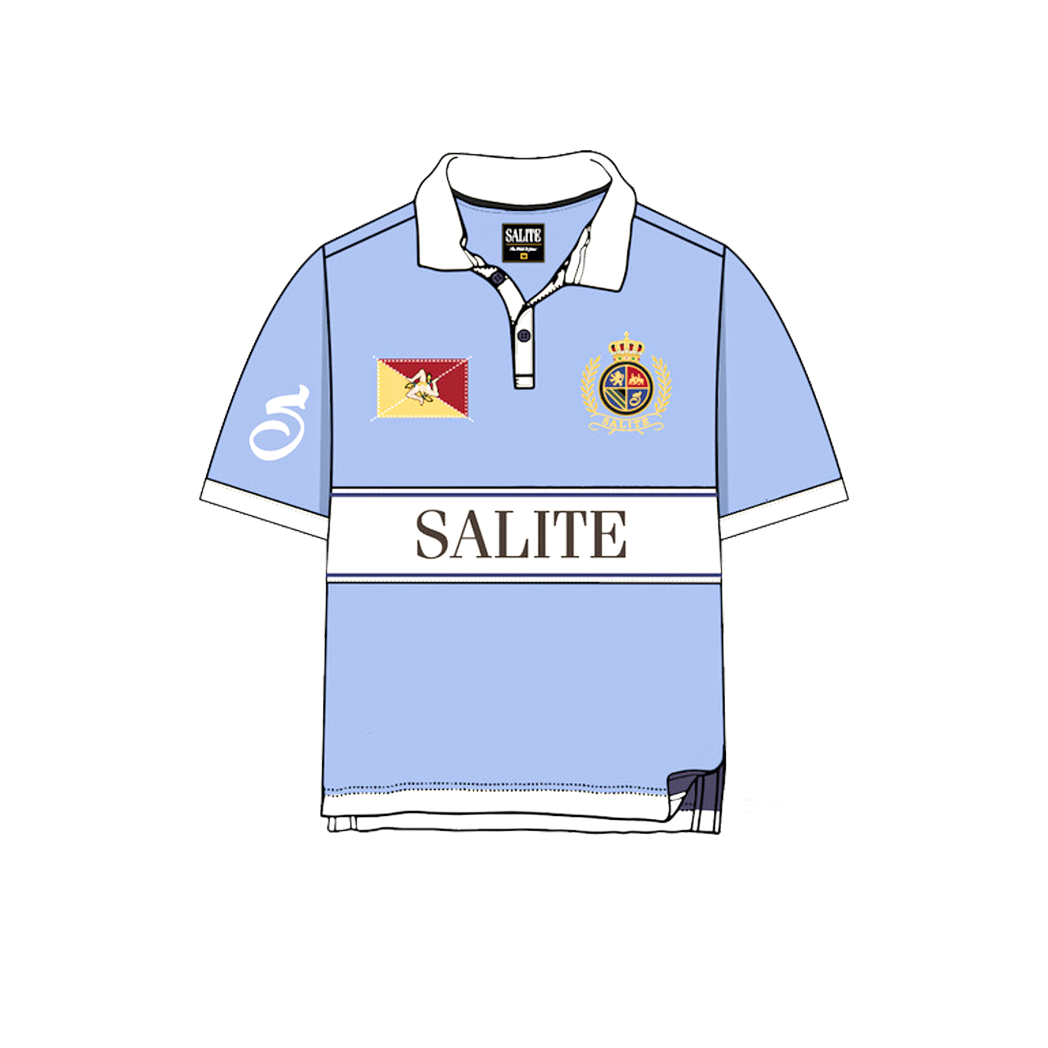SALITE POLO SICILY VINTAGE BLUE