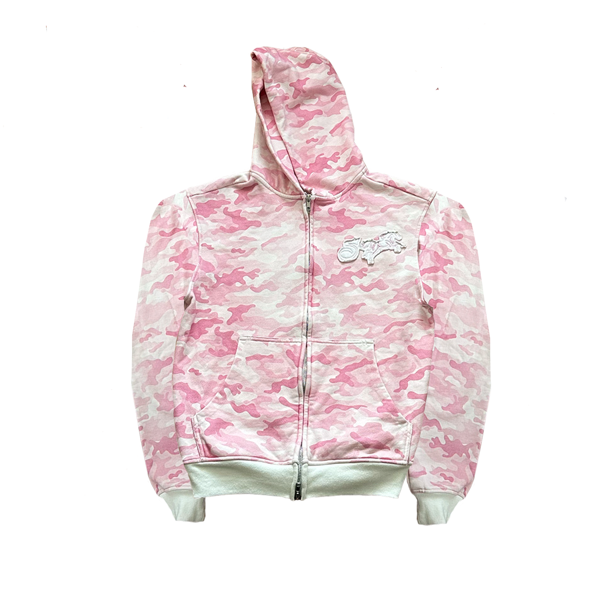 ZIP HOODIE CAMO PINK